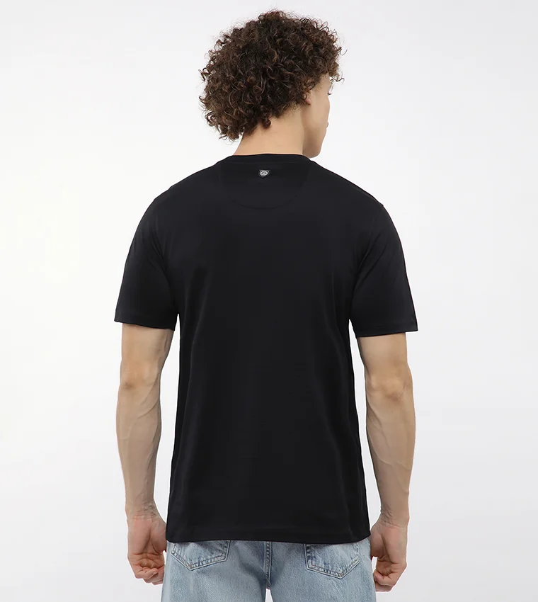 Beverly Hills Polo Club PU patch applique crew neck tee